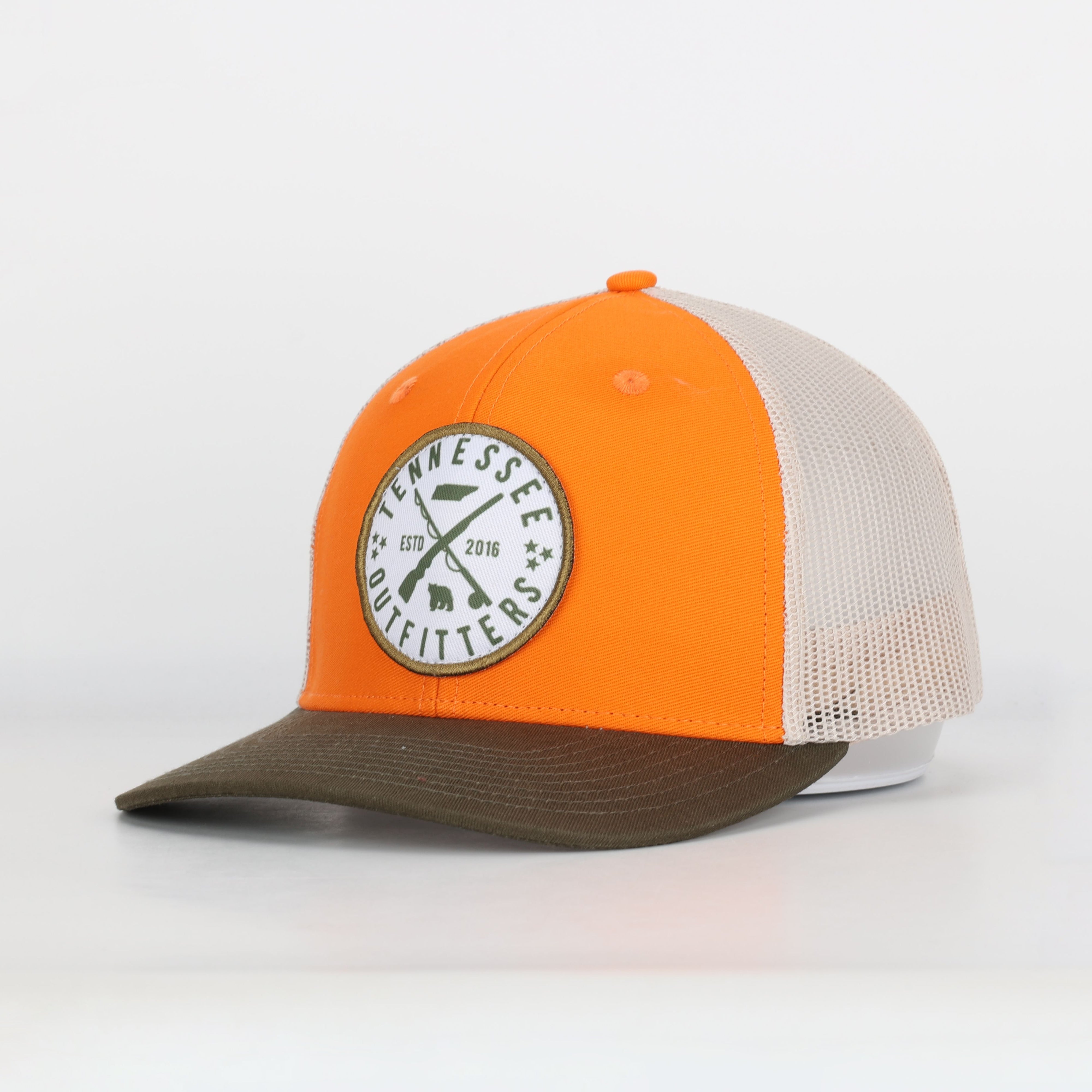 Ashen Fane Washed Cotton Summer Hat For Men - Pigment Dyed Twill, Adjustable Brass Buckle, Pkn. Orange