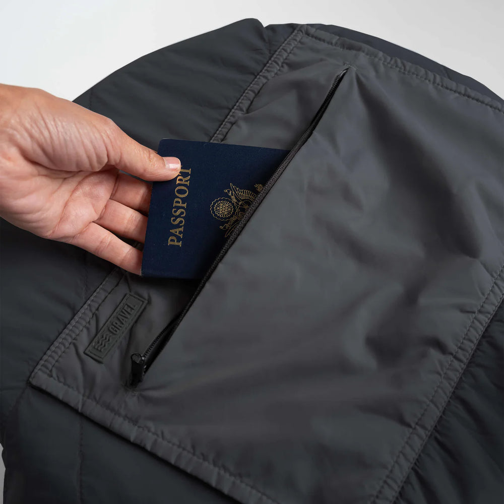 Gravel: Layover Travel Blanket • Black